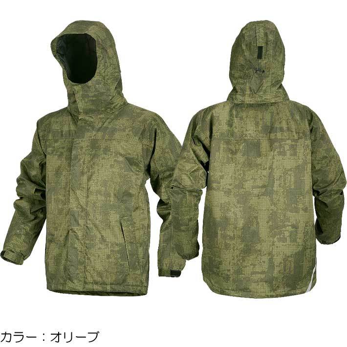 防寒着 メンズ ジャケット パーカー 作業着 中綿 アウトドア 防寒 5440 防水防寒ジャケット TPU ラミネート ポリエステル 冬用 作業服 防風 秋冬 耐水圧 10000 | カジメイク | 01