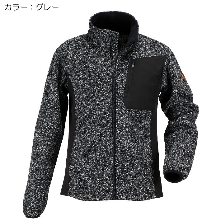 防寒着 メンズ 作業着 おしゃれ フリース ジャケット アウトドア キャンプ 防寒 8300 ニットフリース ポリエステル 冬用 作業服 防風 秋冬 ミドルレイヤー | カジメイク | 03