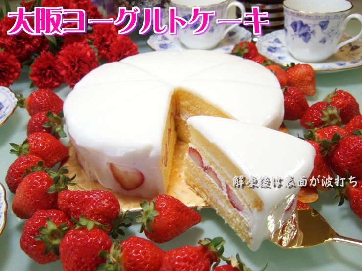 大阪ヨーグルトケーキホール上からの写真