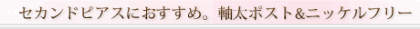 セカンドピアスのおすすめジュエリー