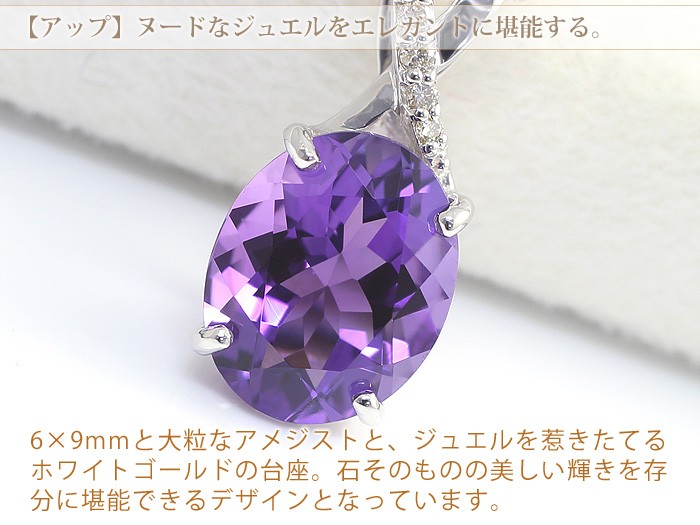 【直売特価】アメジスト ネックレス 43x32x16mm ネックレス