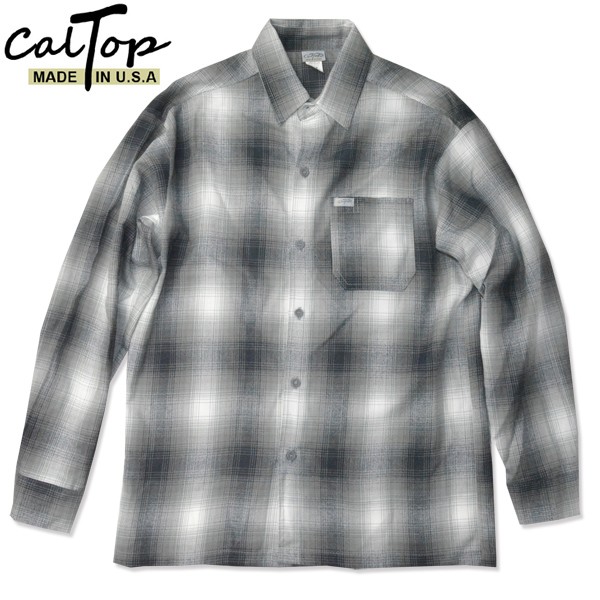 Cal Top キャルトップ オンブレ チェックシャツ OMBRE CHECK 長袖シャツ グレ−/ホワイト GREY/WHITE  :caltop-ombrecheck-longshirt-grey:B.E.shop - 通販 - Yahoo!ショッピング