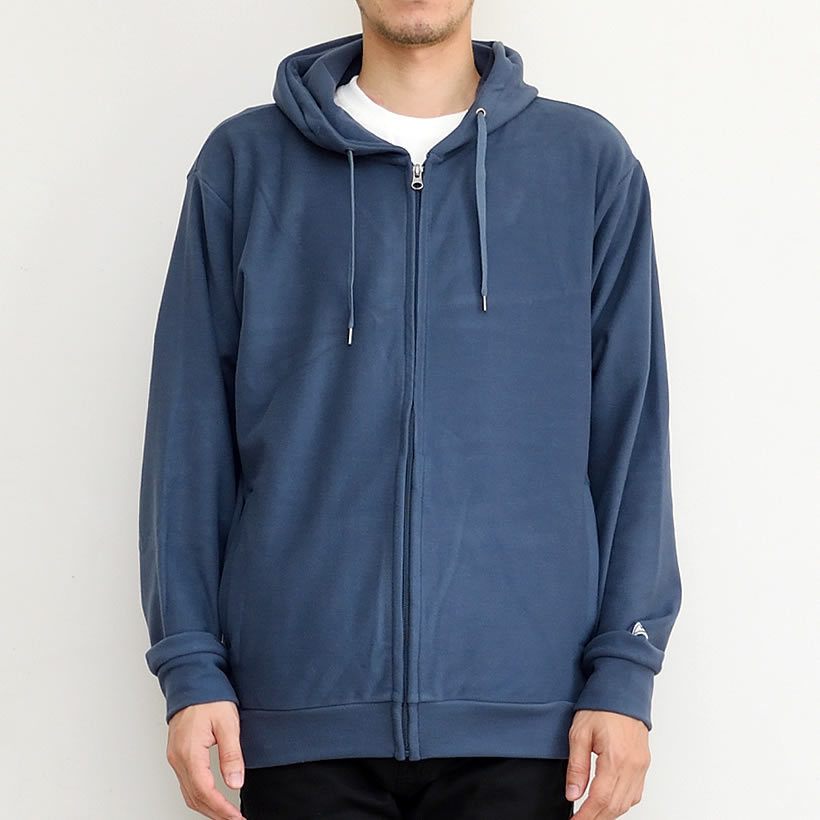 抗菌防臭 ジップパーカー メンズ 滑らかな肌触り フラッフィースムース