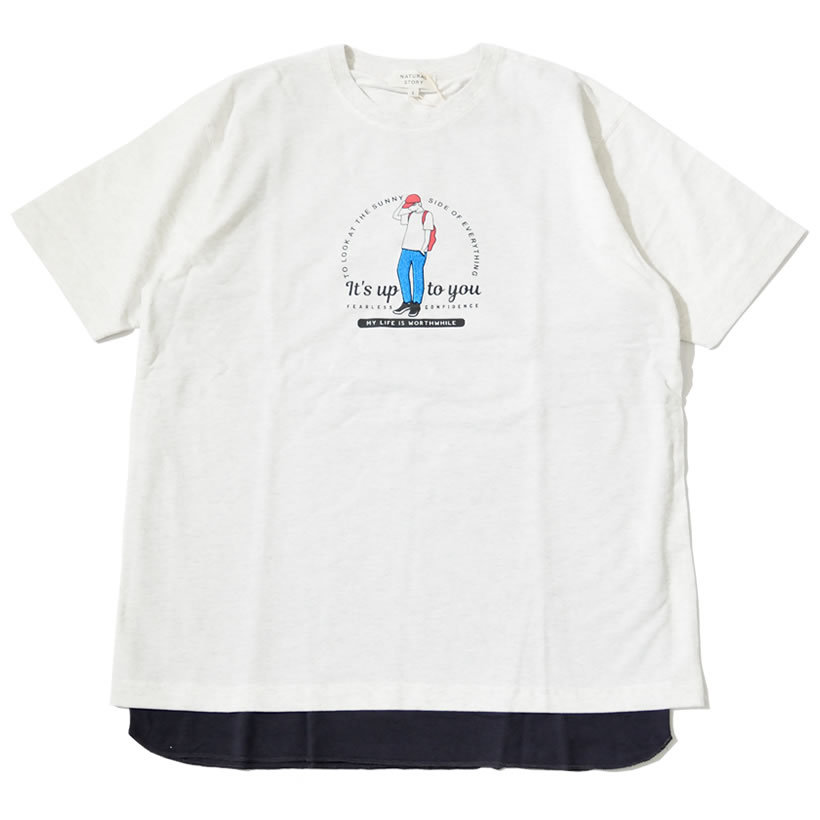 レイヤードTシャツ 半袖 メンズ Tシャツ タンクトップ セット 夏 カジュアル トップス アンサンブル プリント デザイン｜b-fujiyama｜02