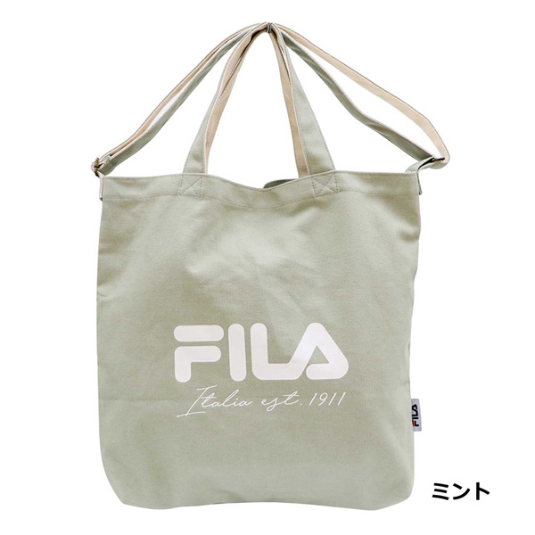 トートバッグ レディース メンズ 帆布 ブランド 大きめ a4 ショルダーバッグ FILA スモーキ...