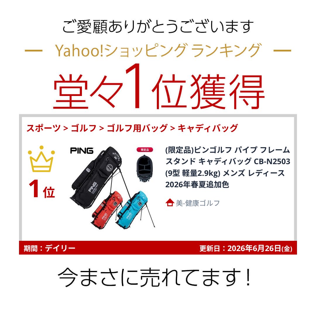 PING キャディバッグ（口径サイズ：9）｜ゴルフ用バッグ｜ゴルフ