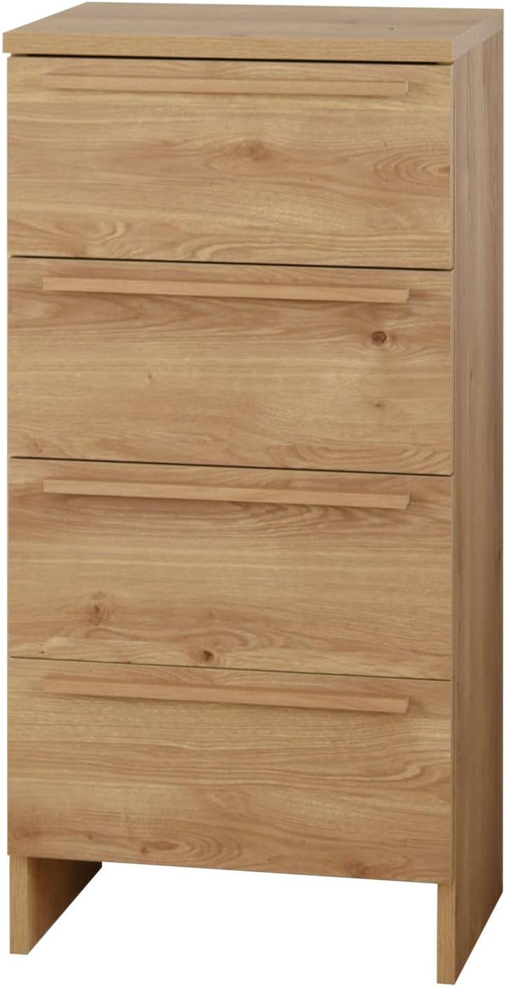 サニタリーチェスト 4段 洗面所 収納 スリム 木製 ランドリー SA-9045H 隙間 すき間 引出 下着 日本製 新生活 組立 BC1142907222(10335円)