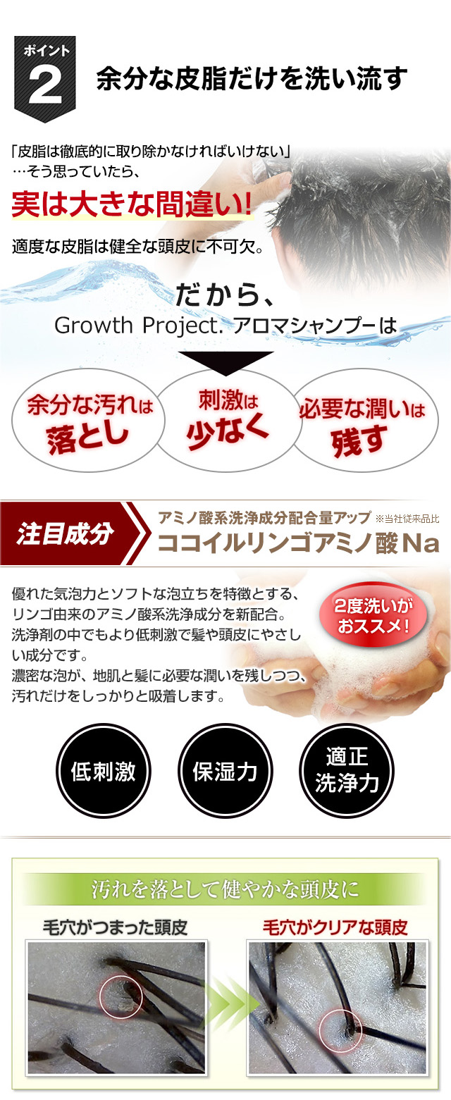 Growth Project. グロースプロジェクト アロマシャンプー 300ml 3本