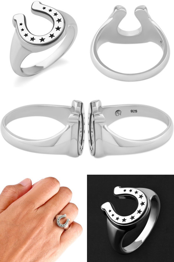 AQUASILVER シルバーリング　シェイクハンド　シルバー925 11号 AQUA SILVER SILVER(アクアシルバー) ブラックCZシェイクハンド