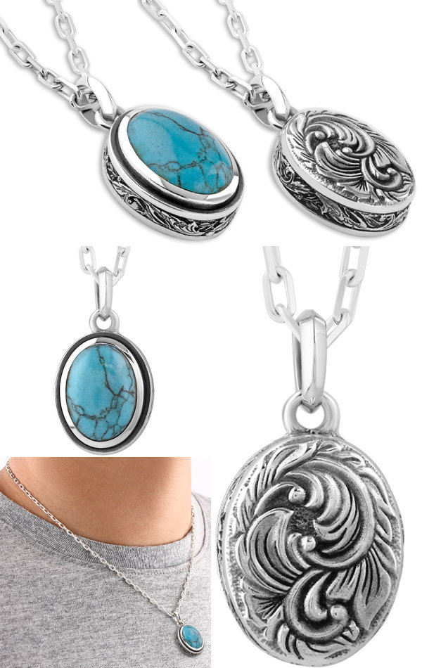 AQUA SILVER（アクアシルバー） ターコイズ シルバーペンダントトップ
