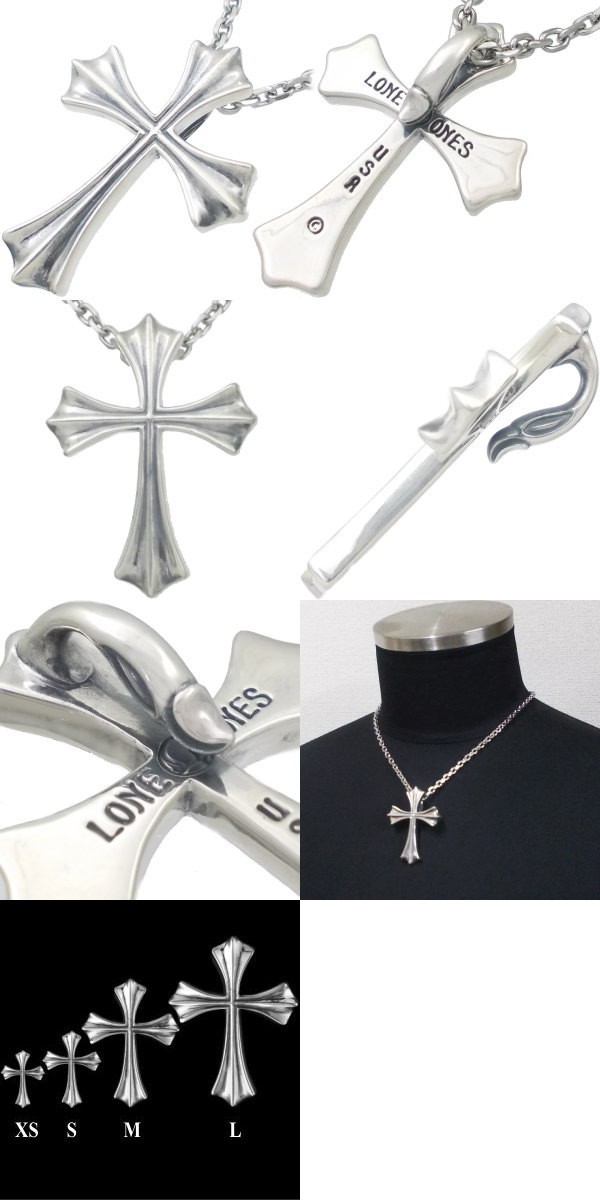 LONE ONES（ロンワンズ） ラージロックボトムクロスシルバーペンダント