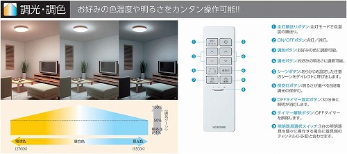 コイズミ LED和風シーリングライト カチット式 KOIZUMI BH180870K｜b-surprisep｜03