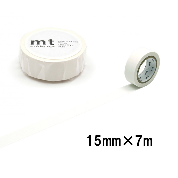 mt マスキングテープ マットホワイト 7個セット 白 カモ井加工紙 15mm×7m｜b-town｜02