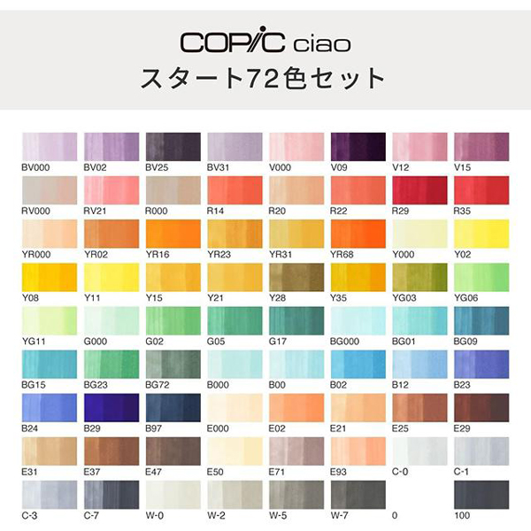 コピックチャオ スタート72色セット COPIC ciao マーカー コミック
