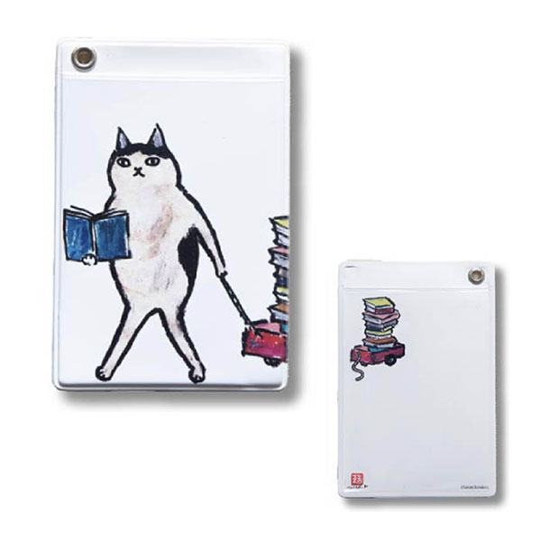 神保町にゃんこ堂 パスケース 定期入れ 猫 カードケース : ブック