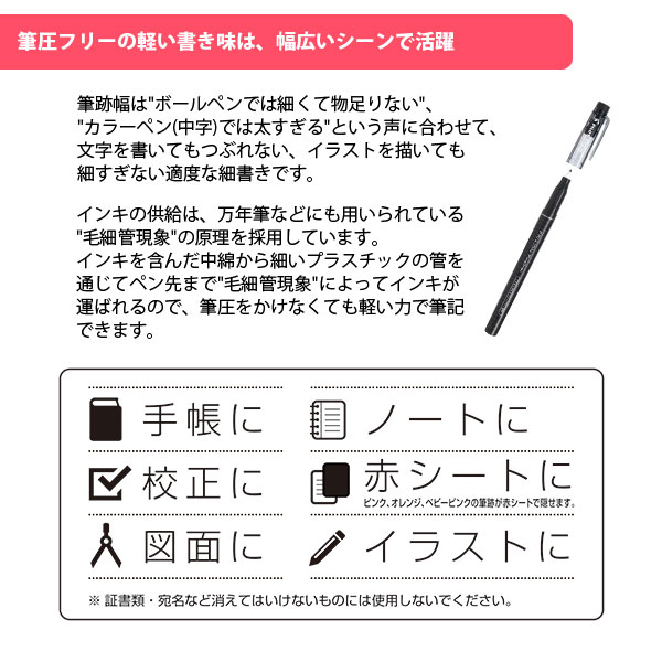PILOT パイロット フリクションファインライナー SFFL-12F 細字 カラーペン 消える 消せる 筆記具 単色 関連画像3