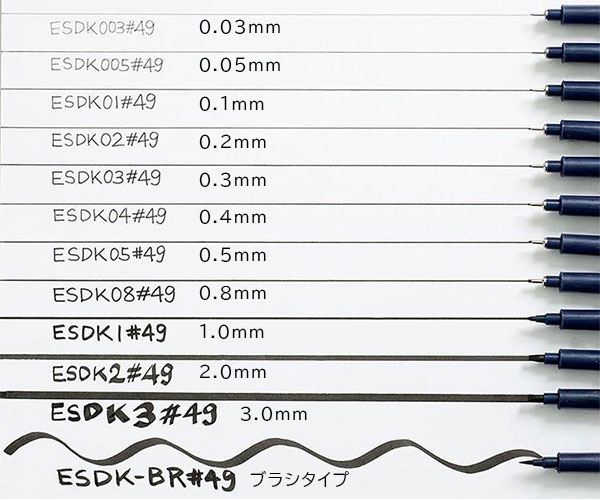 ピグマ サクラ 黒 ブラック ESDK マーカー サインペン ミリペン