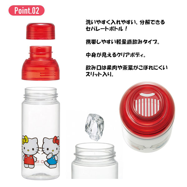 スケーター マスコット入りドリンクボトル 水筒 480ml プラスチック
