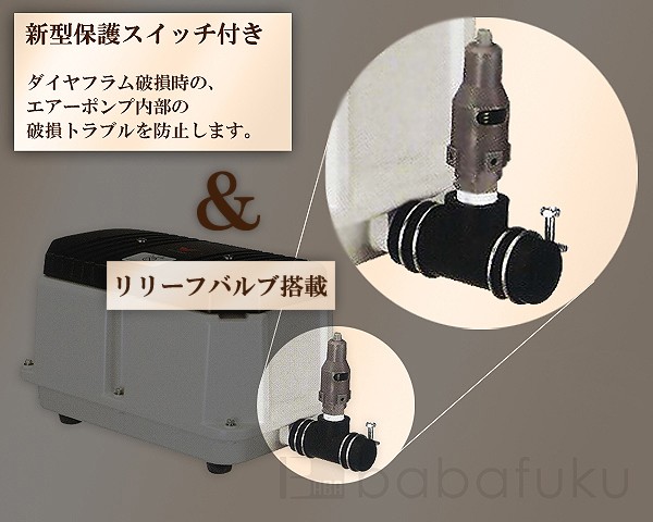 エアポンプ安永LW-250N/単相/浄化槽ポンプ : エアーポンプ馬場福