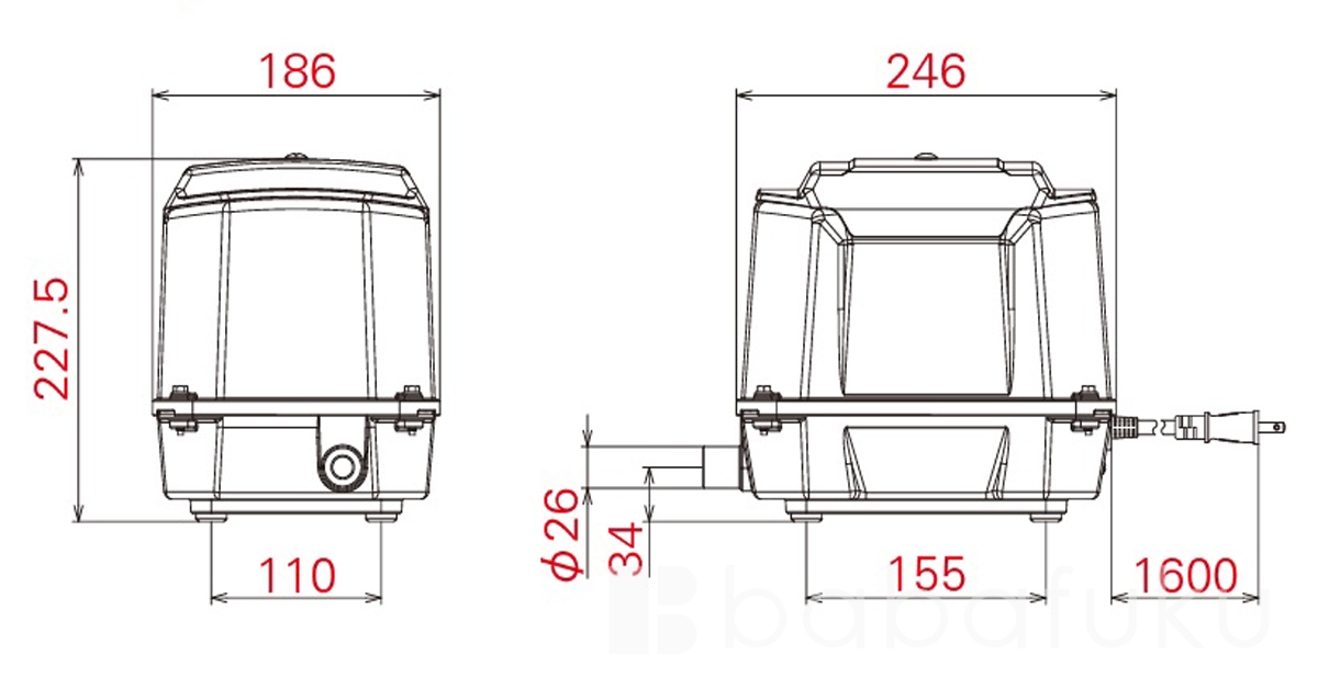 浄化槽ブロワー/セコー(世晃)/大晃 TIP-250 (TKO-250の後継機種) /合併