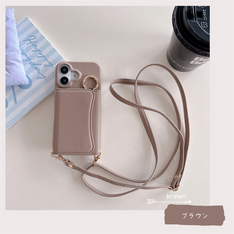 ラー付き ショルダー タイプ OPPO A3 5G ケース カード収納 ミラー付き