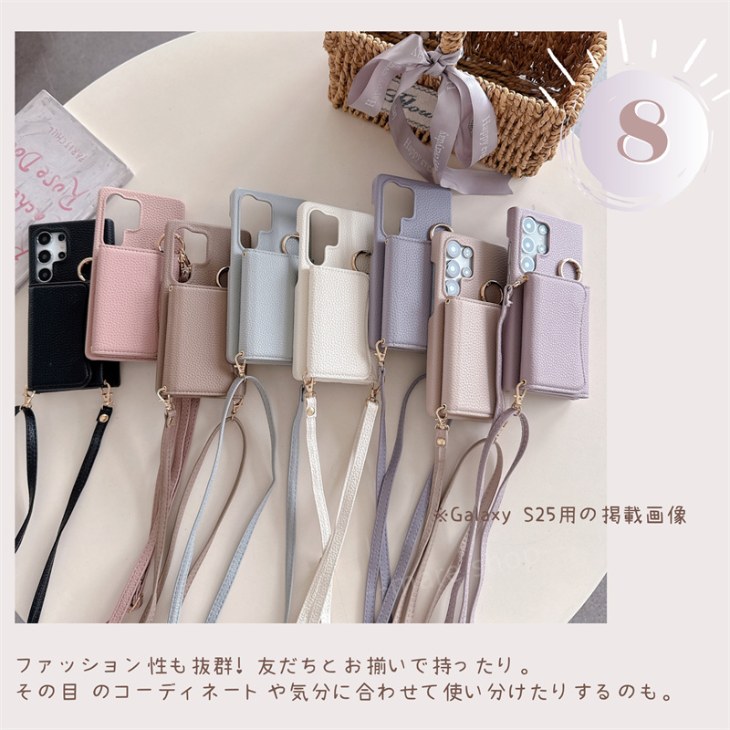 ラー付き ショルダー タイプ OPPO A3 5G ケース カード収納 ミラー付き