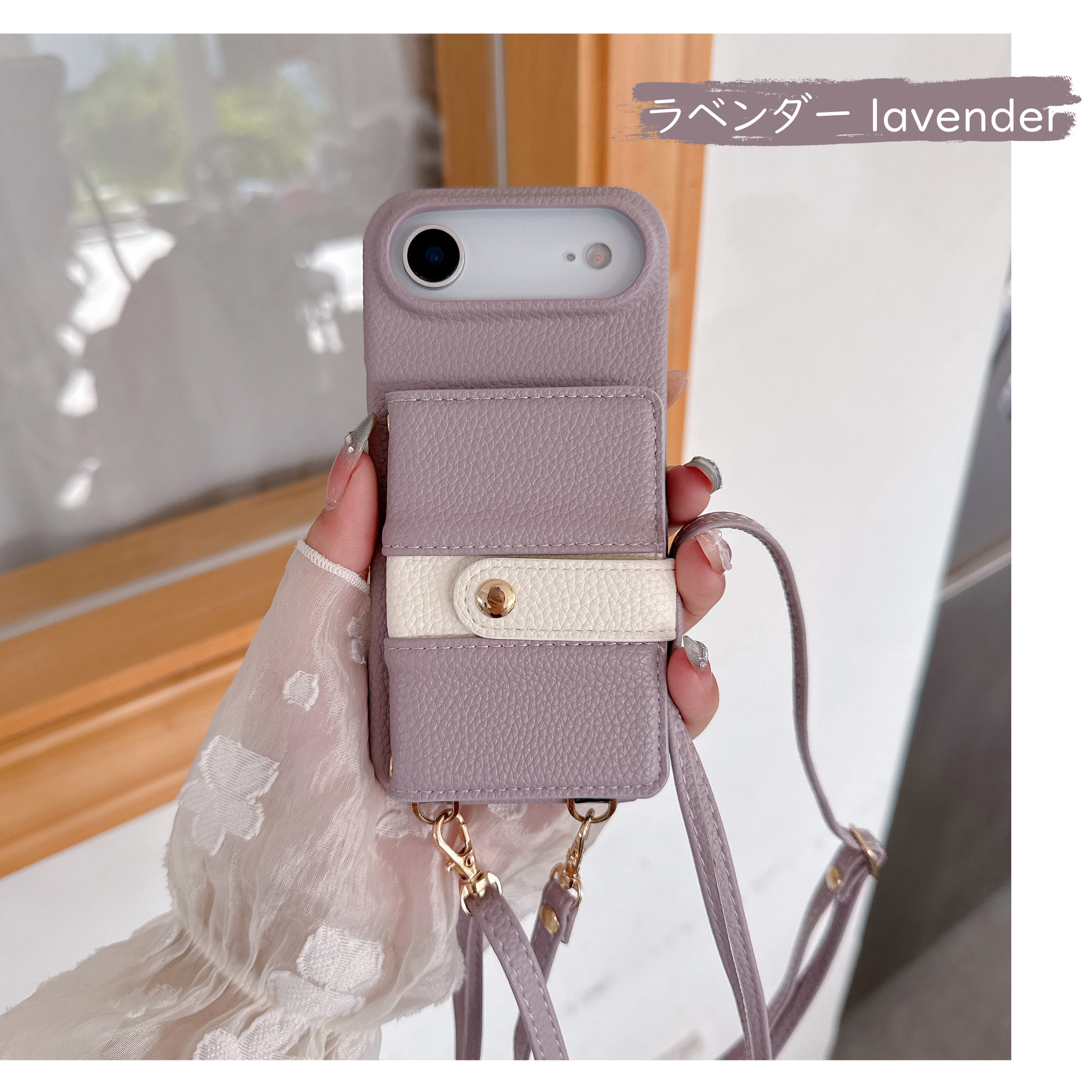 鏡 携帯ショルダー バイカラー OPPO Reno13 A ケース Reno11 ミラー