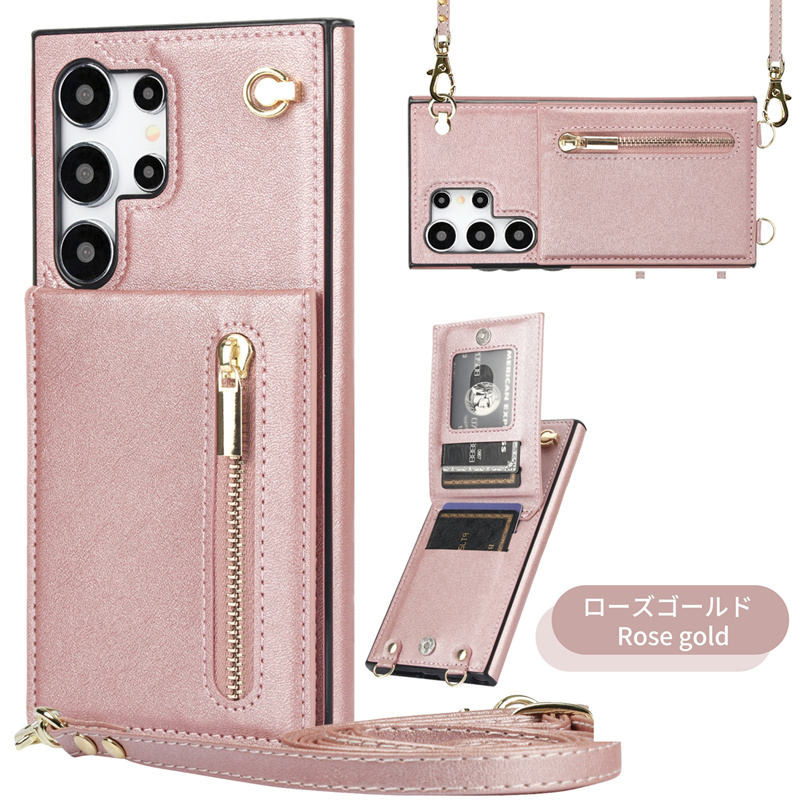 ファスナー付きポケット ショルダー Galaxy S25 S24FE S22 S23 FE S21