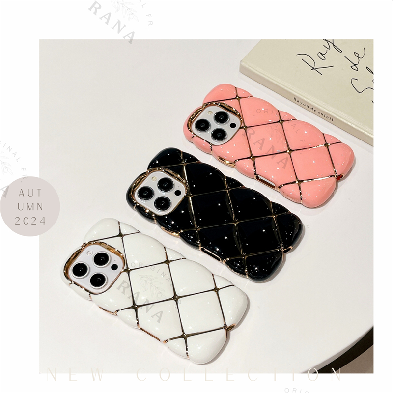 iphone16 ケース クリアケース iphone15 iphone14 iphone13 iphone13pro iphone12 pro iphone11 iPhone ケース ウェーブ かわいいポコポコ キルティングケース |  | 03