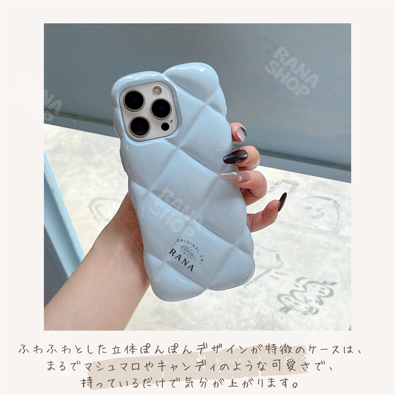 夏 iPhone16 ケース キルティング i...の詳細画像4