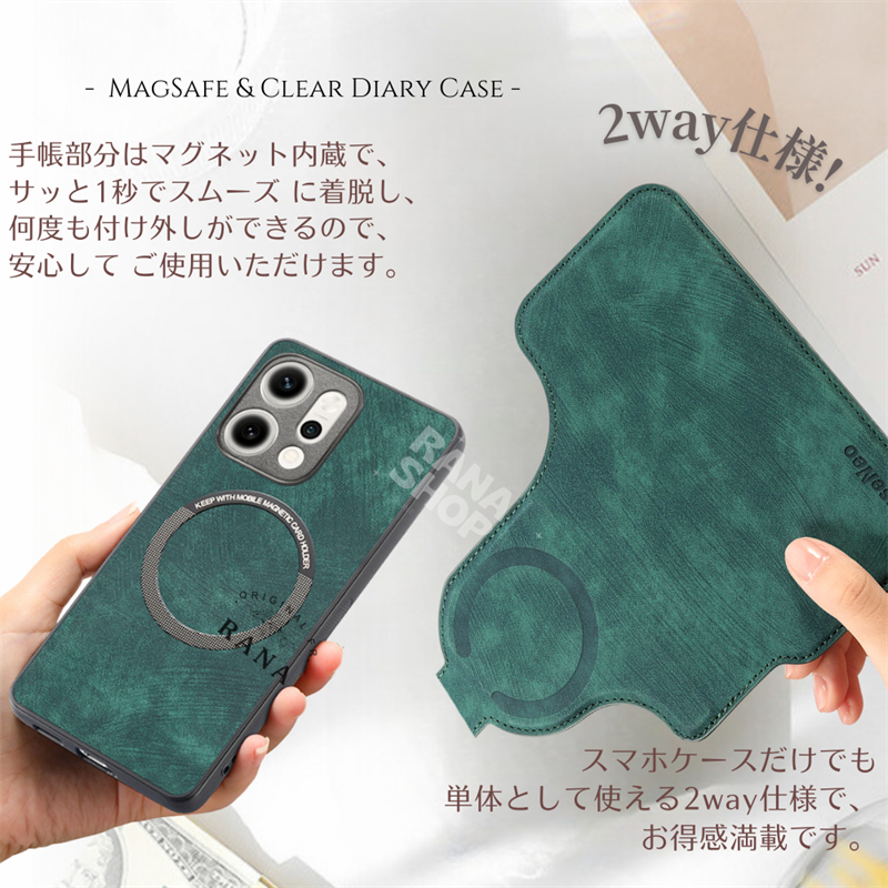 OPPO ケース 手帳型 分離可能 Reno13a Find X9 Reno 14 Reno10 Pro 5G