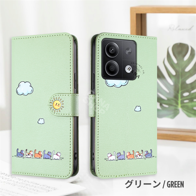 猫柄 Redmi Note 14 Pro 5G Note10 JE Note11 14C ケース 手帳型 携帯