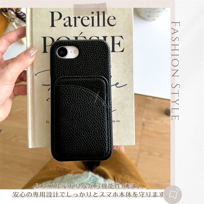 カード入れ iPhone16 e 13 12 11 pro max 背面カバー アイフォン se 第三世代 スマホケース iPhone14 Pro 13mini Pro Se2 カードケース iPhone16 pro max |  | 09
