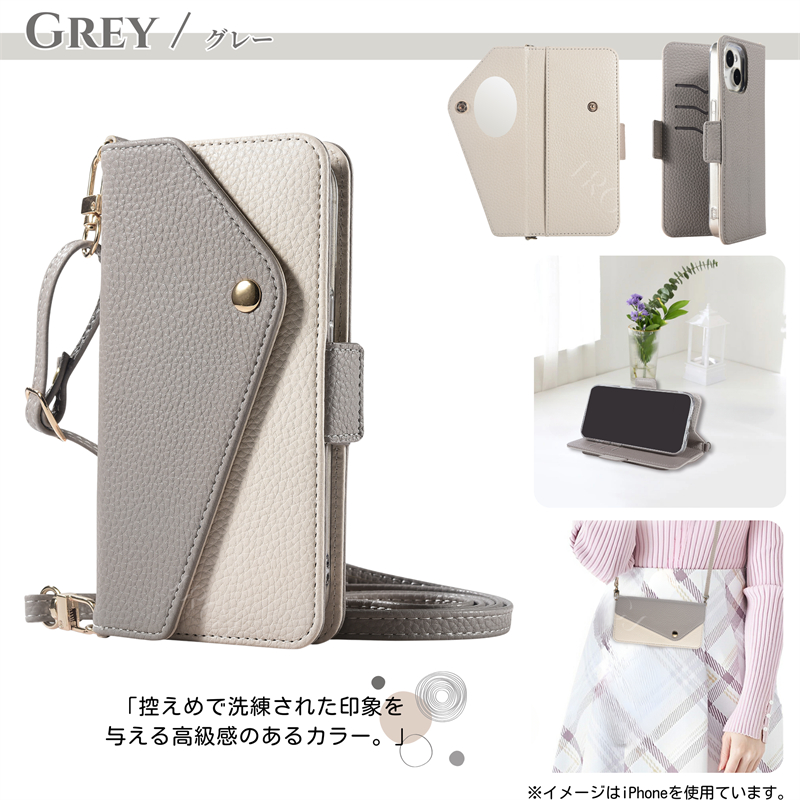 iPhone16 ケース ショルダー 手帳型 小銭入れ iPhone15Pro 15Plus 15Promax iPhone14 ケース カードケース 鏡付 iPhone13mini iPhone13 ケース スマホ 肩掛け |  | 19