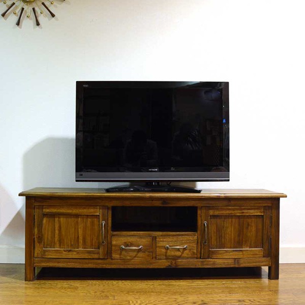 サイドボード チーク無垢材 120cm アジアン家具 北欧 木製