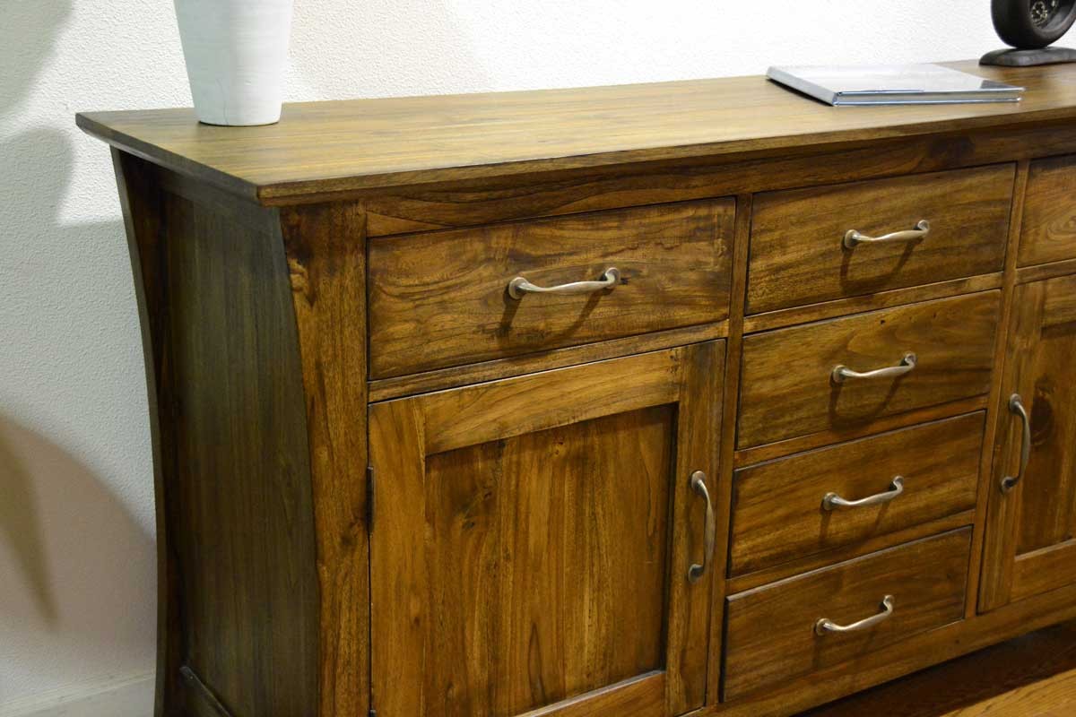 サイドボード チーク無垢材 150 アジアン家具 北欧 木製 アンティーク