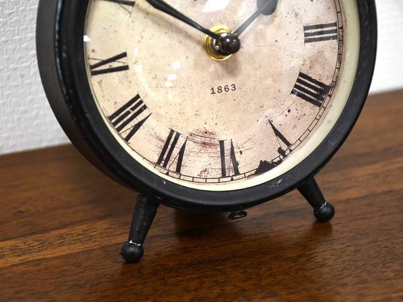 テーブルクロック クラシック 時計 置き時計 卓上 アンティーク 黒