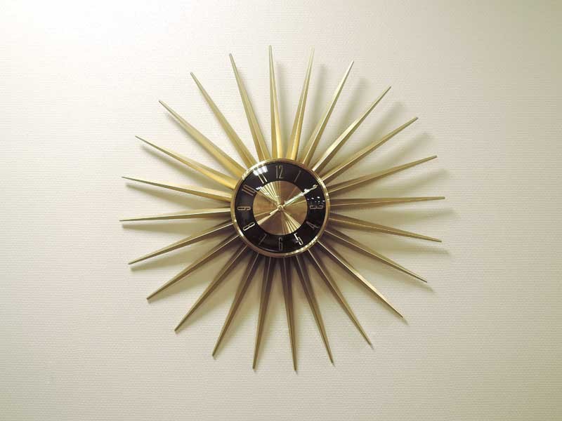 サンクロック ウォールクロック 掛け時計 掛時計 壁掛け ゴールド 金