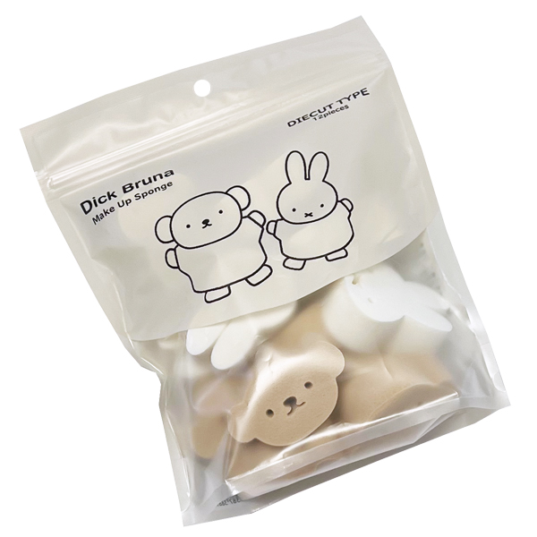 ミッフィー ダイカットパフ MF38698 くすみカラー メイクスポンジ かわいい miffy キャラクター コスメ 粧美堂 『2年保証』