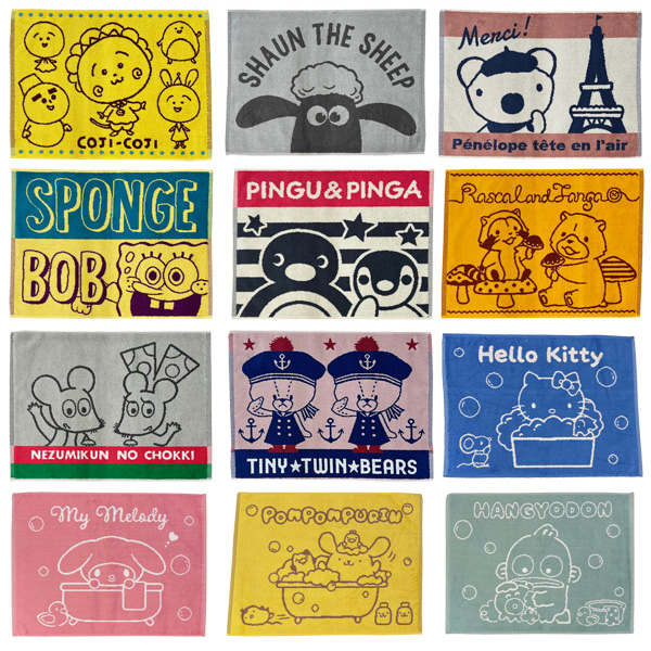 バスマット キャラクター タオル生地 45×60cm ジャガード 浴室マット