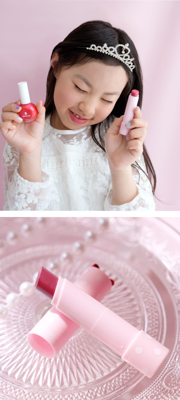 リップスティック ピーチアンド 子供 キッズ コスメ 化粧 ピンク