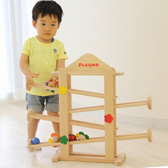プレイミー PlayMeToys 木のおもちゃ フラワーガーデン　スロープトイ プレイミートイズ PlayMeToys プレイミー フラワーガーデン 木の