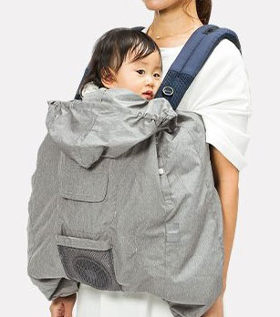 BabyHopper ベビーホッパー 空調抱っこひもカバー 抱っこ紐 ケープ 空調服 扇風機 ファン 送風 暑さ対策 エルゴ エルゴベビー 紫外線