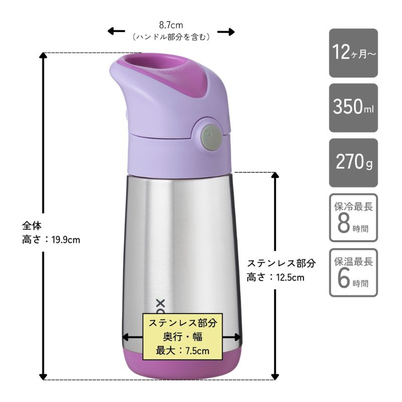 ステンレスボトル ビーボックス bbox ディズニー プーさん バンビ ライオンキング ステンレス水筒 ストロータイプ ストローボトル 350ml 保冷 保温 ワンタッチ 