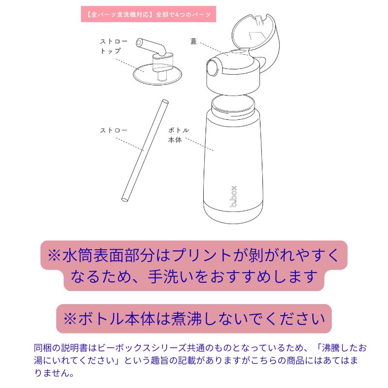 ステンレスボトル ビーボックス bbox ディズニー プーさん バンビ ライオンキング ステンレス水筒 ストロータイプ ストローボトル 350ml 保冷 保温 ワンタッチ 