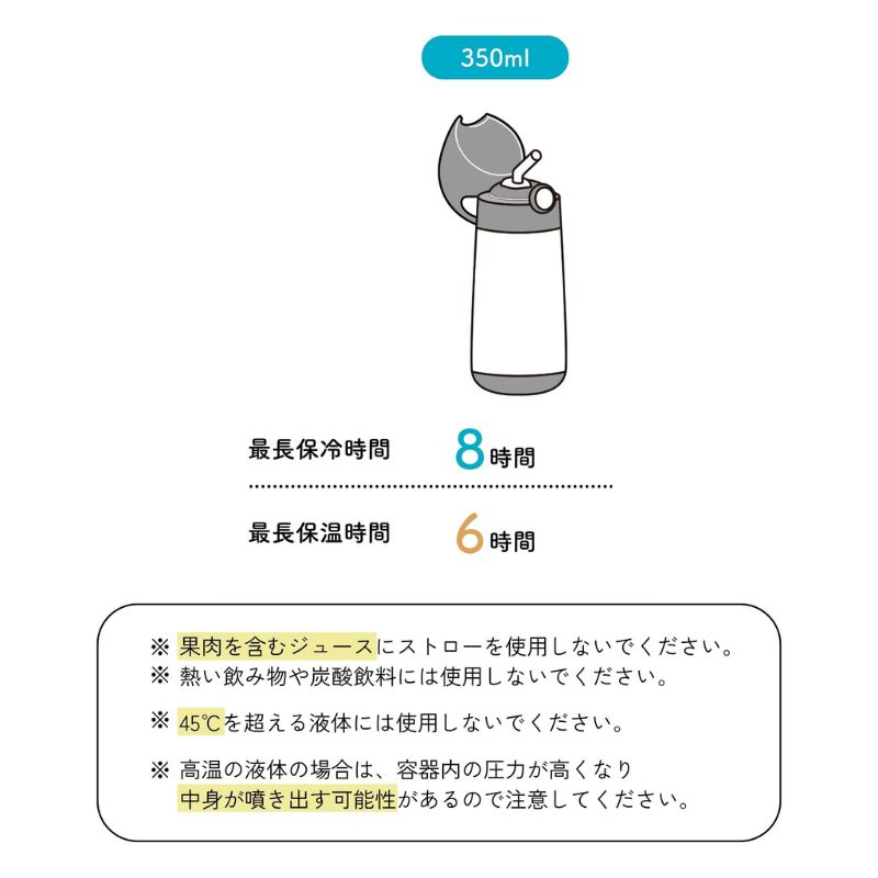 ステンレスボトル ビーボックス bbox ディズニー プーさん バンビ ライオンキング ステンレス水筒 ストロータイプ ストローボトル 350ml 保冷 保温 ワンタッチ 