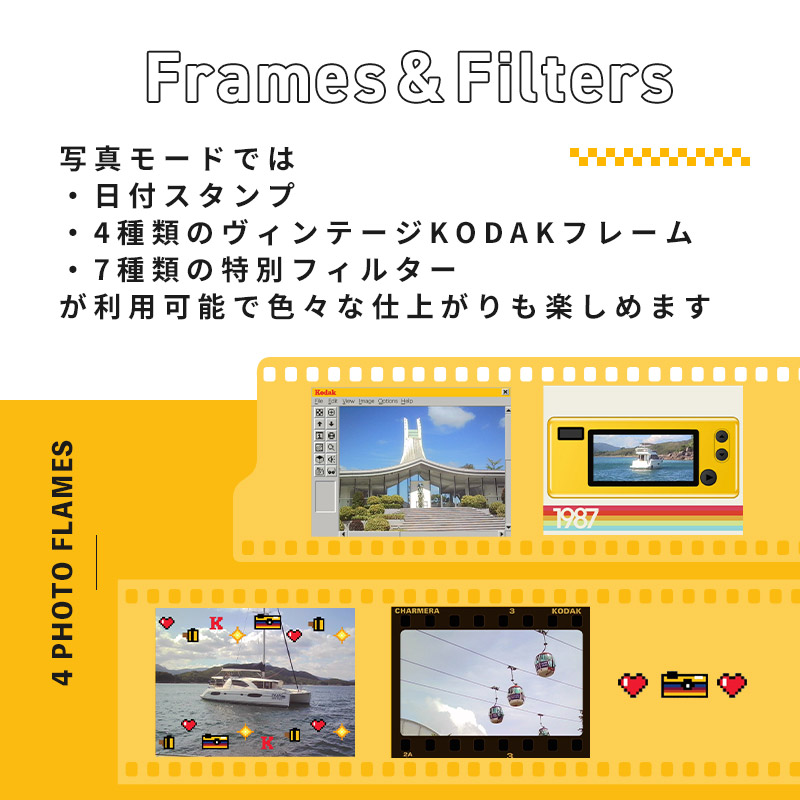 小型デジタルカメラ KODAK Charmera ブラインドボックスコレクション ランダム 単品1個 6種+シークレット1種 トイカメラ コレクション デジタルカメラ