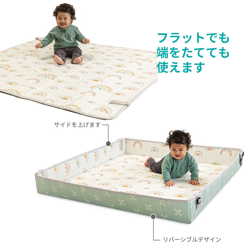 折りたたみ式 プレイマット コンパクト 軽量 147x147cm 持ち運び 安全