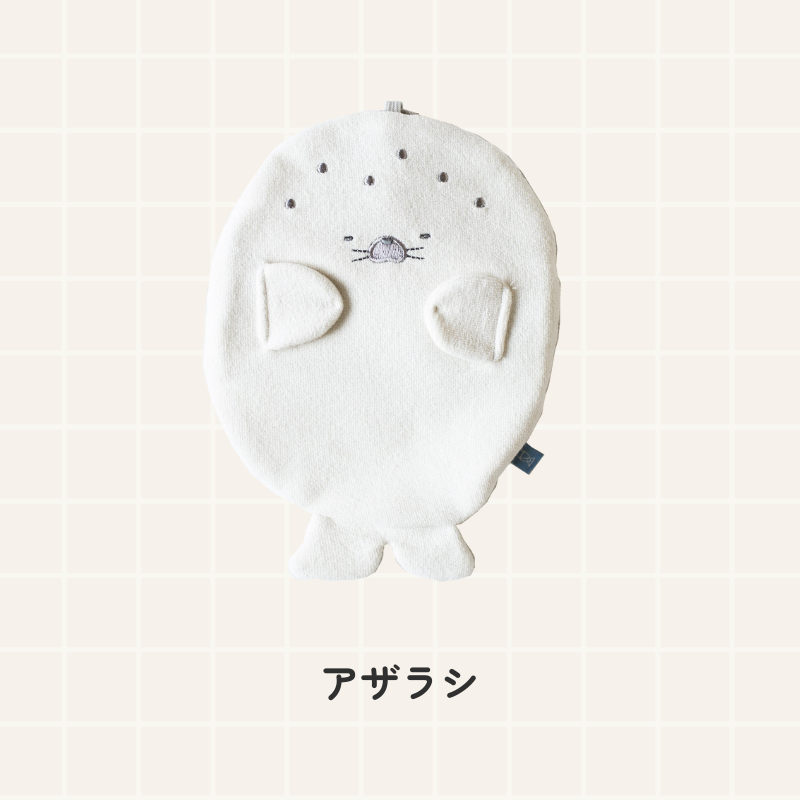 ひんやりジェルポーチ モクモフ mocmof  不凍タイプ 保冷ジェル付き 子どもから大人まで！抱っこ紐 ベビーカー チャイルドシート 便利な紐付き 海の生き物 アザラシ ペンギン エイ ジンベイザメ マンボウ 保冷シート お昼寝 やわらか保冷剤付き