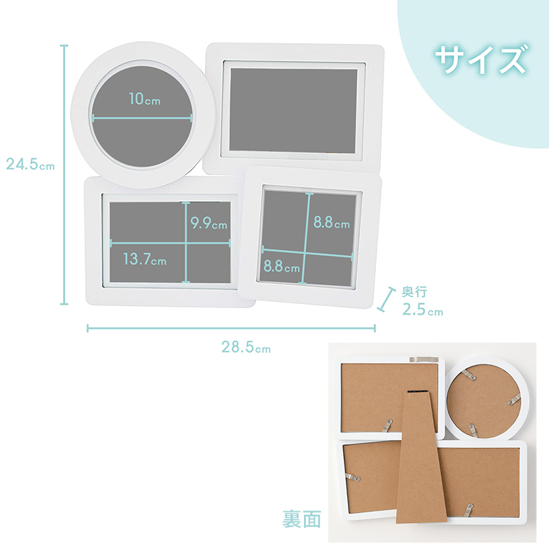 赤ちゃん記念の写真立て pearhead ペアヘッド 手洗い不要 ベビープリント・コラージュフレーム 足形・手形が簡単に取れる インク不要